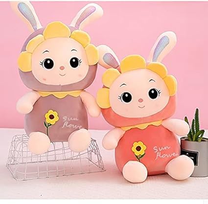 Image of ZEXSAZONE Toy Cute I Soft Sunflower Doll Colored Huggable Bear |35 cm | Plushie Soft Toys for Kids | Plush Soft Toys for Baby Boys and Girls Kids - Teddy | Best Valentine Gift (Pink)