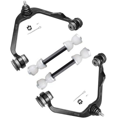 Image of Detroit Axle - Front End Control Arms Kit for Ford F-150 Expedition F-250 Lincoln Navigator Blackwood, 2 Upper Control Arms with Ball Joints 2 Stabilizer Sway Bar End Links Replacement