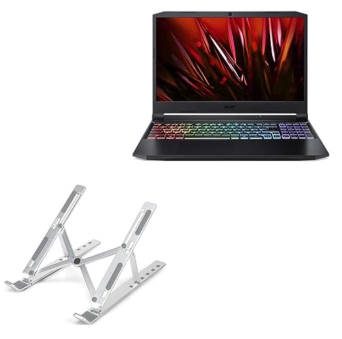 BoxWave Stand and Mount Compatible with Acer Nitro 5 NH.QESAA.005 (15.6 in) - Compact QuickSwitch Laptop Stand, Portable Multi Angle Viewing Foldable Riser - Metallic Silver