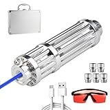LUMAGEN Blue Light High Power Flashlights Outdoor Camping Travel Rechargeable with USB C Cable and Box