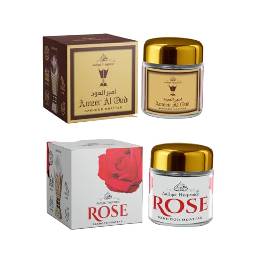 Image of Al Makkah, Al Madinah, Ameer Al Oud & Rose | Bakhoor Muattar Combo| Bakhoor | -Premium Arabic Incense -Long Lasting | Home & Office Fragrance | (4 x 30gm Jar) | by Aafiyat Fragrance
