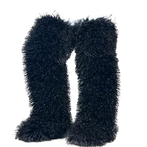 [Gikleihwy] �E�[�}�� �є� �t�F�C�N �t�@�[ �u�[�c �t�@�b�V���� �~ �g���� �ӂ�ӂ� �v���b�V�� �~�b�h�J�[�t �X�m�[�u�[�c ���K ����~�� �ϖ��Ր� �\�t�g ���O�p �����p �t���b�g �V���[�Y(M,23.5 cm)