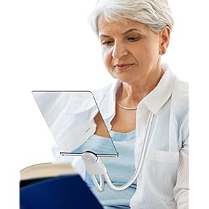 3X Hands Free Magnifying Glass for Reading. 7.1″x4.7″Large Full Book Page Magnifier for Neck Wear. Magnifier for Reading,Sewing, Cross Stitch, Inspection (White)
