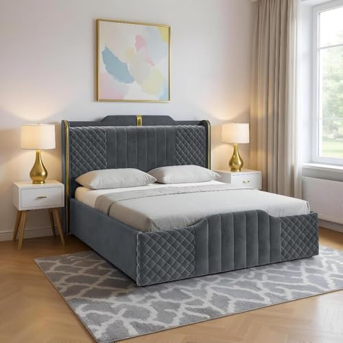 Image of Wakefit Velura King Size Storage Upholstered Bed