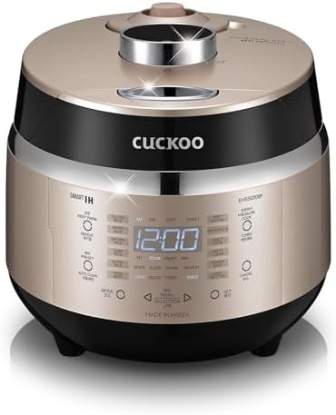 CUCKOO CRP-EHSS0309FG | 3-Cup (Uncooked) Induction Heating Pressure Rice Cooker | 15 Menu Options, Auto-Clean, Voice Guide, Made in Korea | Gold CUCKOO CRP-EHSS0309FG | 3-Cup (Uncooked) Induction Heating Pressure Rice Cooker | 15 Menu Options, Auto-Clean, Voice Guide, Made in Korea | Gold