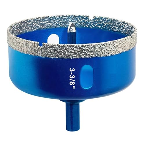 Image of TurstAid Diamond Hole Saw 3-3 /8 Inch with Pilot Guide Drill Bit - Performance Diamond Tile Hole Saw for Porcelain, Glass, Marble, Ceramic