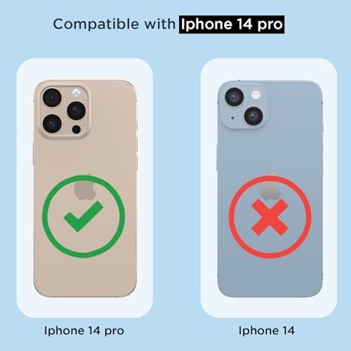 Image of Amazon Basics Back Cover for iPhone 14 Pro Mag-Safe Shockproof PC + TPU Protective Case Magnetic Support Bumper Case (Transparent Mag-Safe)
