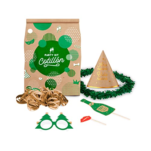 HORECA COLLECTION - Pack 12 Bolsas de Cotillones - Bolsa de Cotillón Biodegradable Nochevieja - Cotillón - Fiesta Fin de Año - Decoración Fiesta - Accesorios Nochevieja - DISEÑO UNICO