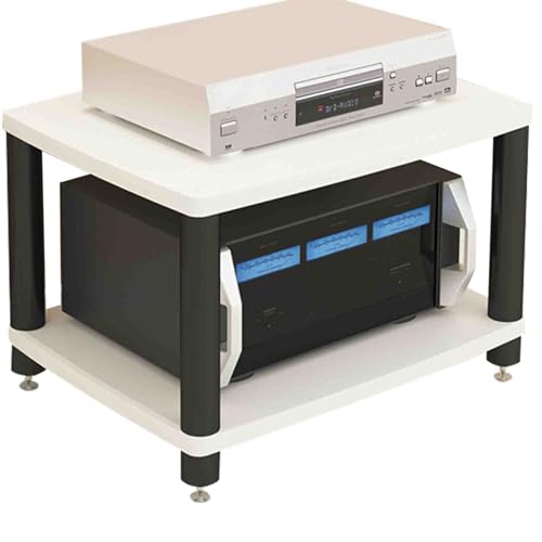 Cinema Audio Equipment Rack Professional Amplifier Stand Multi-Functional Multi-Layer Audio Stand Strong Structure Easy to Clean Long Service Life (Color : White, Size : 2st Floor)