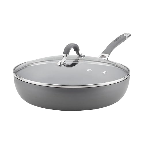 Circulon Radiance Hard Anodized Nonstick Deep Frying Pan with Lid,