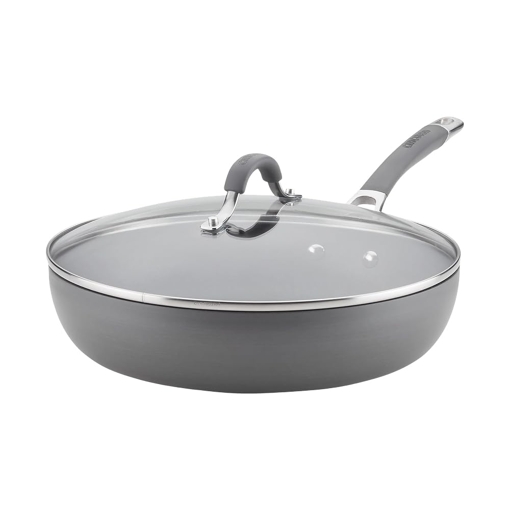 Circulon Radiance Bratpfanne mit Deckel, harteloxiert, antihaftbeschichtet, 30,5 cm, Grau