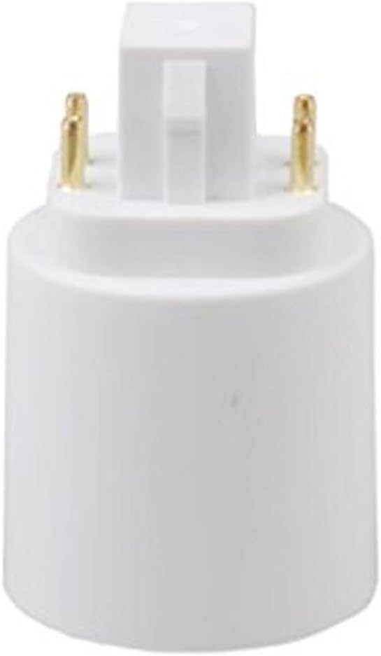 G24 to E27 E26 4-Pin LED Light Sockets Adapter, Light Bulb Socket, Bulb Base Adapter, Converters Lamp Holder (Pack of 1)