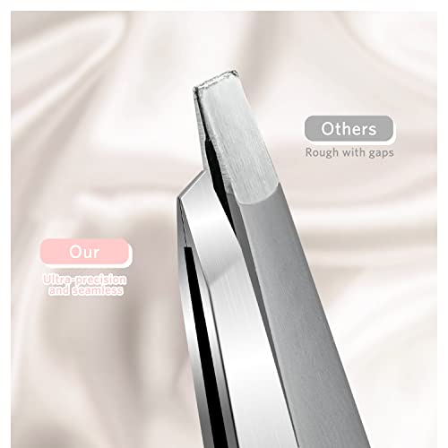 Image of MORGLES Tweezers Set for Men 9 Pcs Nail Clipper Kit with Case for Grooming