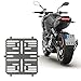 Produktbild 3D Carbon Design 1x Rahmenlos Edelstahl Kennzeichenhalter 180 X 200 mm / 0,8 mm dick Für Motorrad - Roller