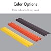 Checkers 1 Channel 3' Long Light Duty Drive Over Cable Protector for Multiple 0.5 Lines - Floor Cable Cover for Walkways and Driveways - Made in the USA from Durable Polyurethane - Orange - FL1X1.5-O