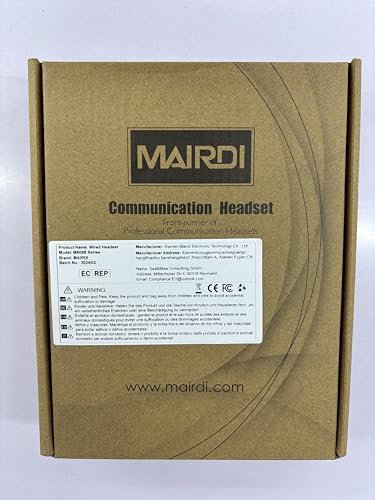 Mairdi M809DBQD002C Telephone Headset With Microphone Noise Canceling thumb #1