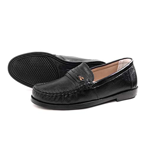 Sapato Mocassim Masculino Em Couro Legítimo Preto 42