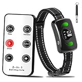 Bark Collar - Automatic Bark and Training Collar Combo, with Beep, Vibration, Shock, Auto Bark Mode,