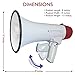 Technical Pro 20 Watts Lightweight 600M Range Portable Megaphone Bullhorn with Strap, Siren, and Volume Control, Good for Trainers, Soccer, Coaches and Cheer Leading