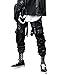 ORANDESIGNE Pantalones Hombre Moda Pantalones de Carga del Harem de los Pantalones El Traje de Hiphop del Punk del Basculador Deporte Hombres Muchachos de la Manera C Negro L
