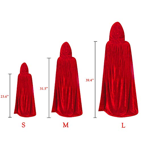 Qbsm Halloween Christmas Black Kids Hooded Cloak Velvet Wizard Witch Costume Vampire Cape #TOP2