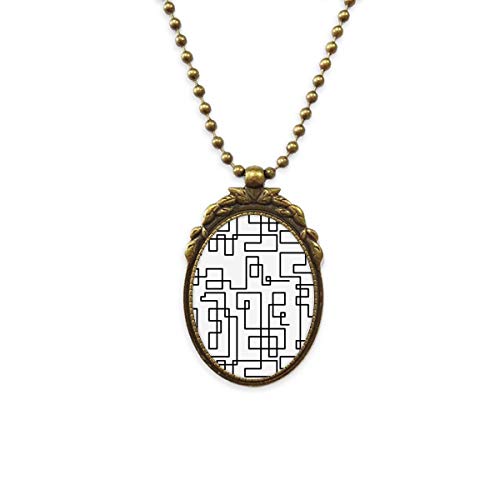 Collier vintage en laiton pendentif grains bijoux rétro femme