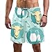 Maillot de bain avec têtes de vache et pichet à lait pour homme Taille L, Multicolore, L-X-Large