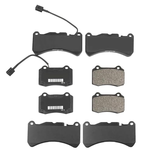 Front & Rear Brake Pads Set Compatible with 2014-2021 Maserati Ghibli S, Sq4, Q4 / 2014-2021 Maserati Quattroporte Replace 673012377,980156013,980156007 by Tivora - Image 7