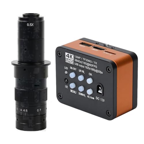 Cámara digital FHD 60FPS industrial con óptica de montura en C de 180X