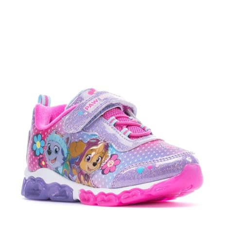 Nickelodeon Girls' Paw Patrol Shoes - Laceless LED Light Up Shoes (Toddler/Girl), Size 8 Toddler, Paw Patrol Pink
