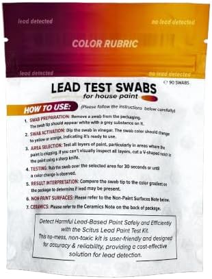 Scitus Know Understand - 90 Count Lead Test Kit for Paint, Ceramics and More - Fast, Accurate Results - Make Your Home Lead Safe - Home Lead Test Kit - Activate with Household Vinegar