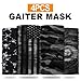Lauzq 4Pack Neck Gaiter for Men Women Face Cover Mask Head Wrap Balaclava Headwear Bandana Headband Magic Scarf (A-BlackCombo-2, one size)