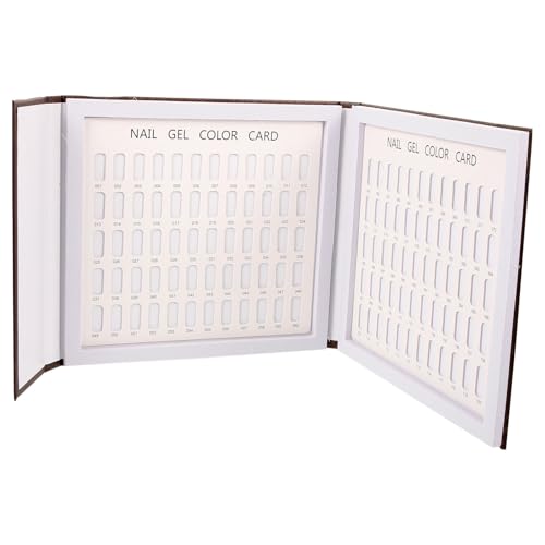 STOBAZA Livre De Présentation Nail Art 120 Couleurs Format A4 120 Pointes Vernis Gel Pour Professionnels Et Étudiants Affichage Nail Art Salon Soins Des Ongles