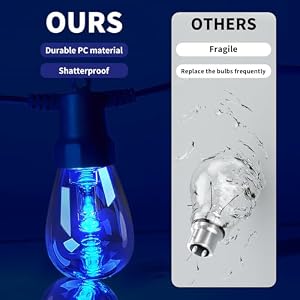 CAWWS Outdoor String Lights 50FT, Color Changing Patio Lights, Waterproof — photo 3 of 6