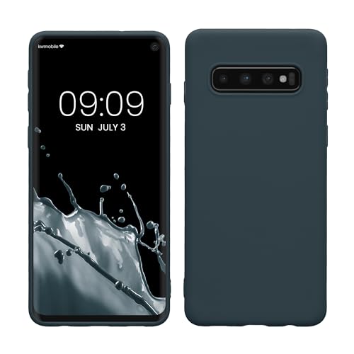 kwmobile Custodia Compatibile con Samsung Galaxy S10 Cover - Back Case per Smartphone in Silicone TPU - Protezione Gommata - ardesia scuro