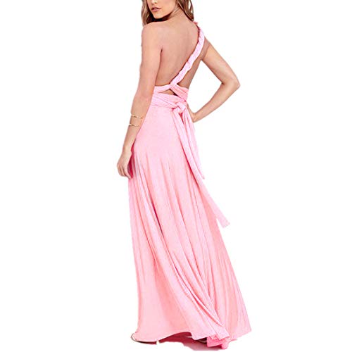 Image of Women Transformer Hi Low Evening Long Prom Dress Halter Convertible Multi Way Spaghetti Strap Wedding Cocktail Maxi Gown