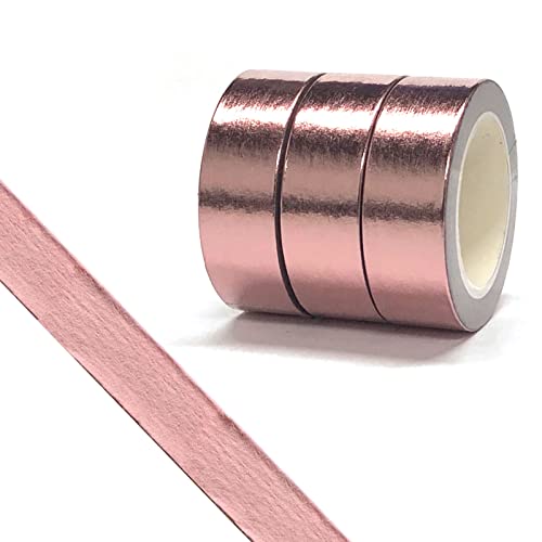 Ruban adhésif Washi or rose masking tape décoration art graphique loisirs créatifs 3x