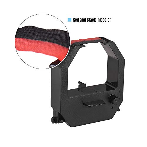 KKmoon Cartucho de fita de relógio de ponto vermelho preto cores de tinta para máquina registradora