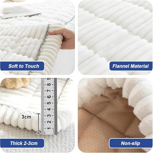 LiveGo Non-Slip Washable Couch Cover for Dogs Milky White 27.6 * 59.06in — view 3