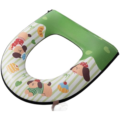 BildeeMait Funda de inodoro de aromaterapia, impermeable, material de poliuretano con cremallera segura, cómoda para adaptarse a asientos estándar, aroma fresco
