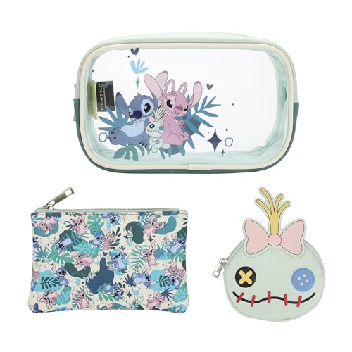 Bioworld Lilo & Stitch Angel & Stitch With Lilo's Doll 3-Piece Cosmetic Set