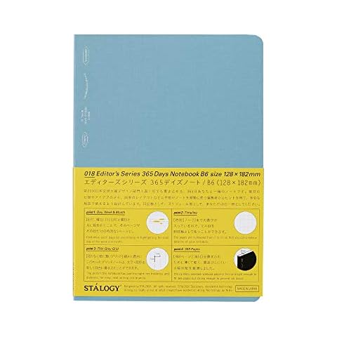STALOGY 365 Days Notebook, B6, Blue Cover