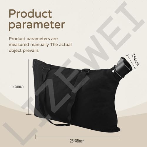 LIZEWEI 90560020-01 Leaf Blower Shoulder Bag, Compatible with Black & Decker 90560020 90539053 for BV3600 BV3800 BV5600 BV6000 BV6600 LH4500 Leaf Blower