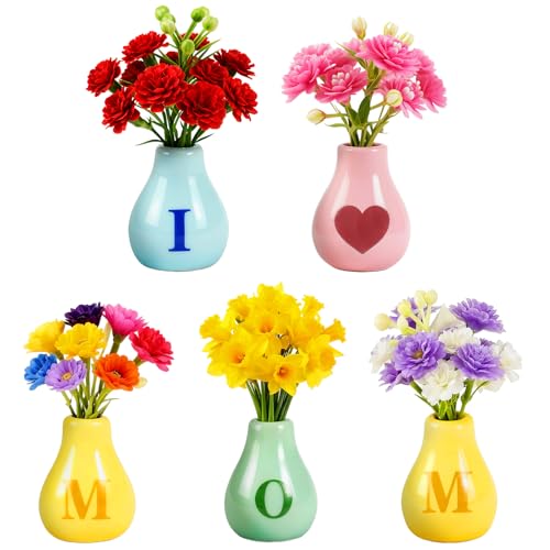 Renmxj Mini Fridge Magnets with Vases