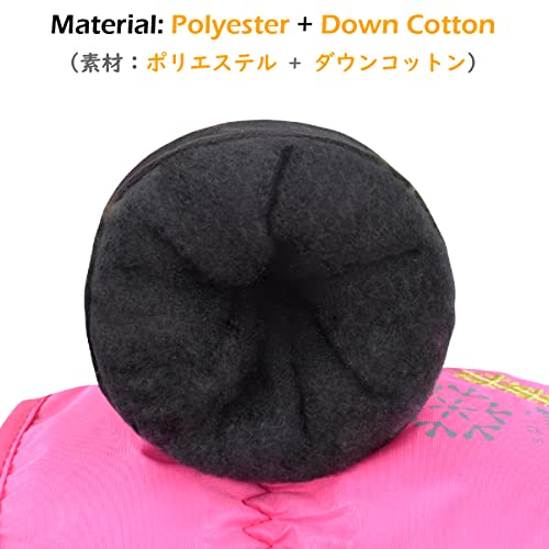 Triwonder Ski Snowboard Gloves For Kids - Waterproof Winter Warm Gloves Thermal Fleece Snow Gloves (S, Rose Red) #TOP2