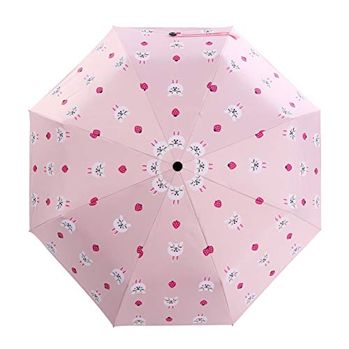 Umbrella Creative Sunscreen Umbrella Ultralight Small Tri-Fold Cartoon Umbrella Sun Umbrella Mini Umbrella Nicole Rabbit Umbrella