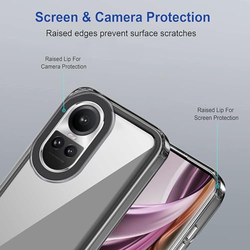 Image of amazon basics Back Case Cover for Oppo Reno 10 5G (TPU + PC Translucent Black)