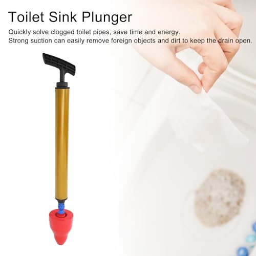 Toiletafvoer Klompplunjer, Multifunctionele Sterke Zuigkracht, Ergonomische Handgreep, Herbruikbare Toiletluchtplunjer voor Thuis (Rood) - Image 5