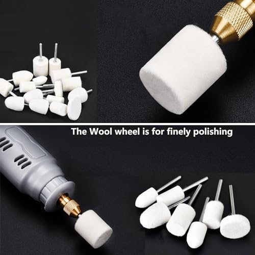 Brozigo YF025 110Pcs Wool Buffing Polishing Wheel For Dremel Tool Kit thumb #2