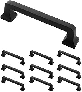 Iron Valley - 4" C2C Square Contemporary Cabinet Handle Pull - Black
